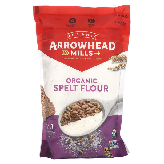 Organic Spelt Flour for Baking, 100% Whole Grain, USDA Organic - Arrowhead Mills - Image 1