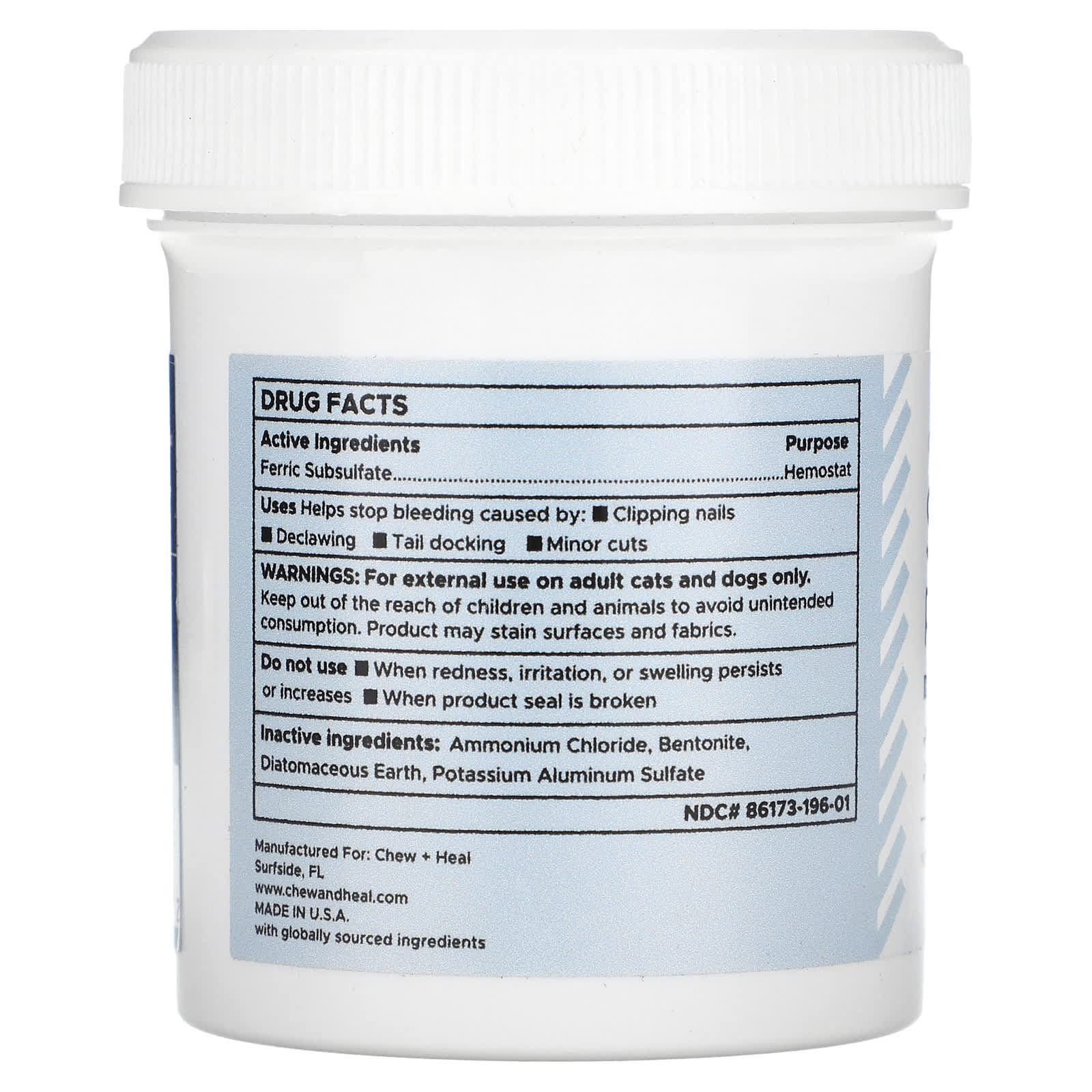 Quick Bleeding Stop for Dogs, Styptic Powder 1.5 oz | Chew + Heal - Image 2