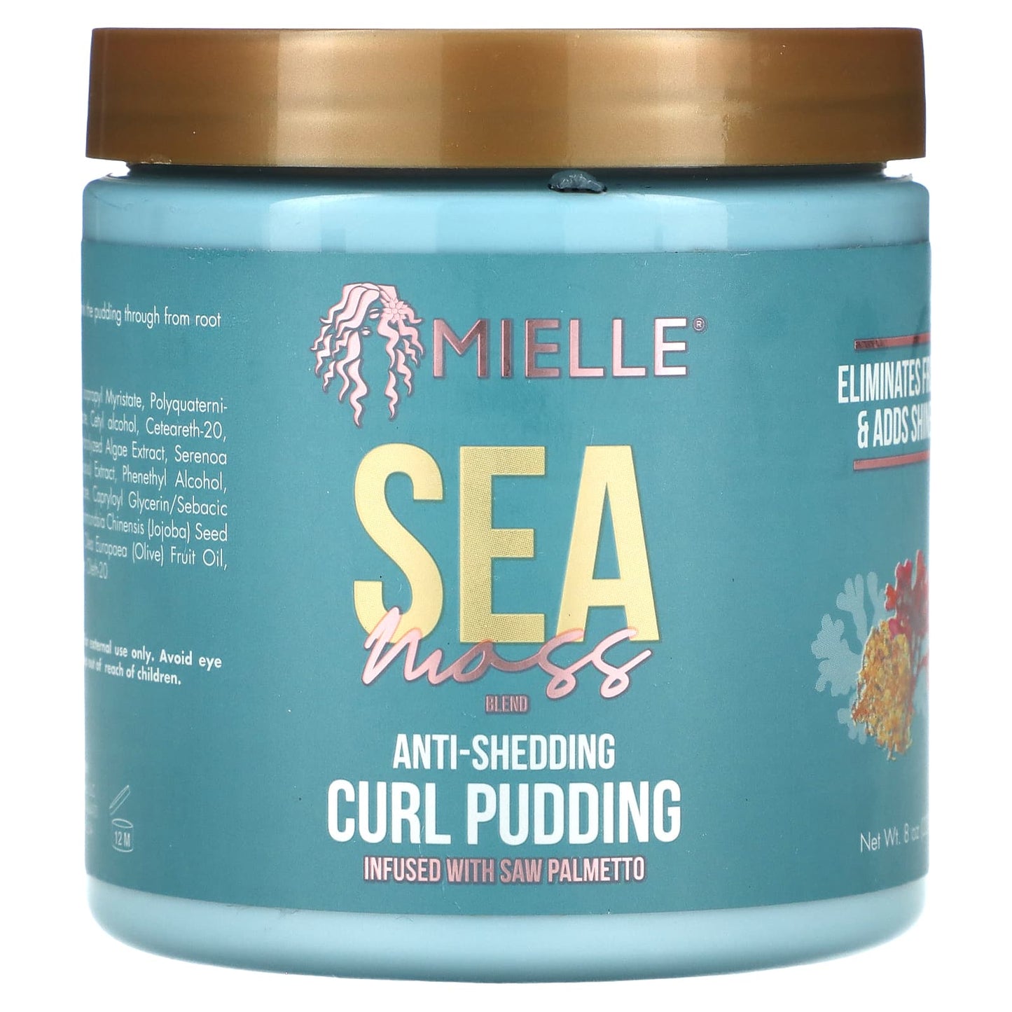 Mielle, Anti-Shedding Curl Pudding, Sea Moss Blend, 8 oz (227 g) - Image 1