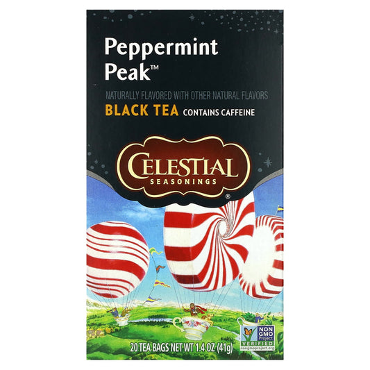 Celestial Seasonings Black Tea with Peppermint, 20 Count, 1.4 oz - Image 1