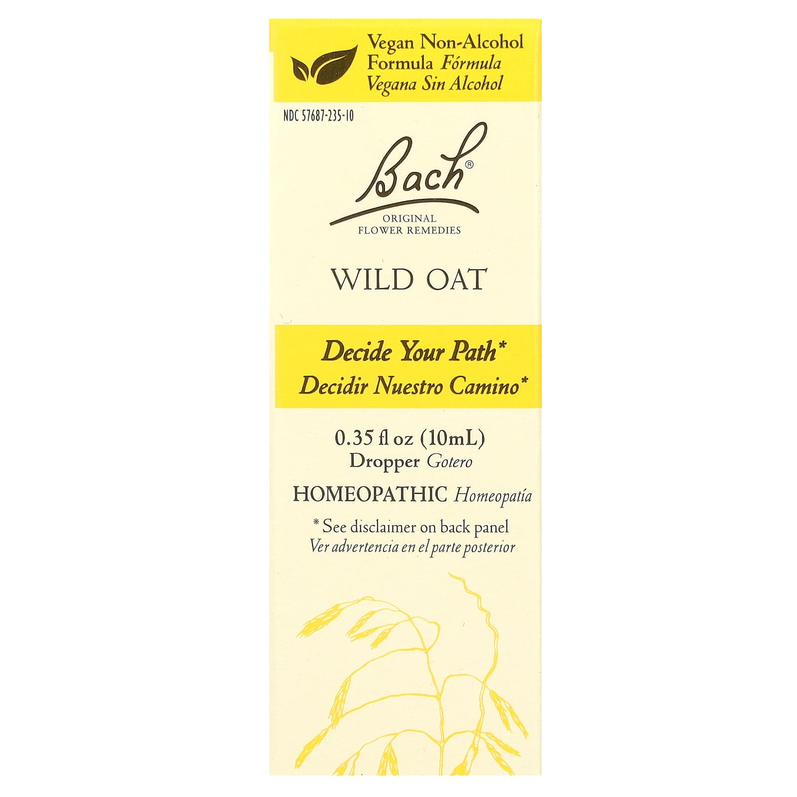 Bach Wild Oat Flower Remedy for Emotional Balance - 10ml - Image 1