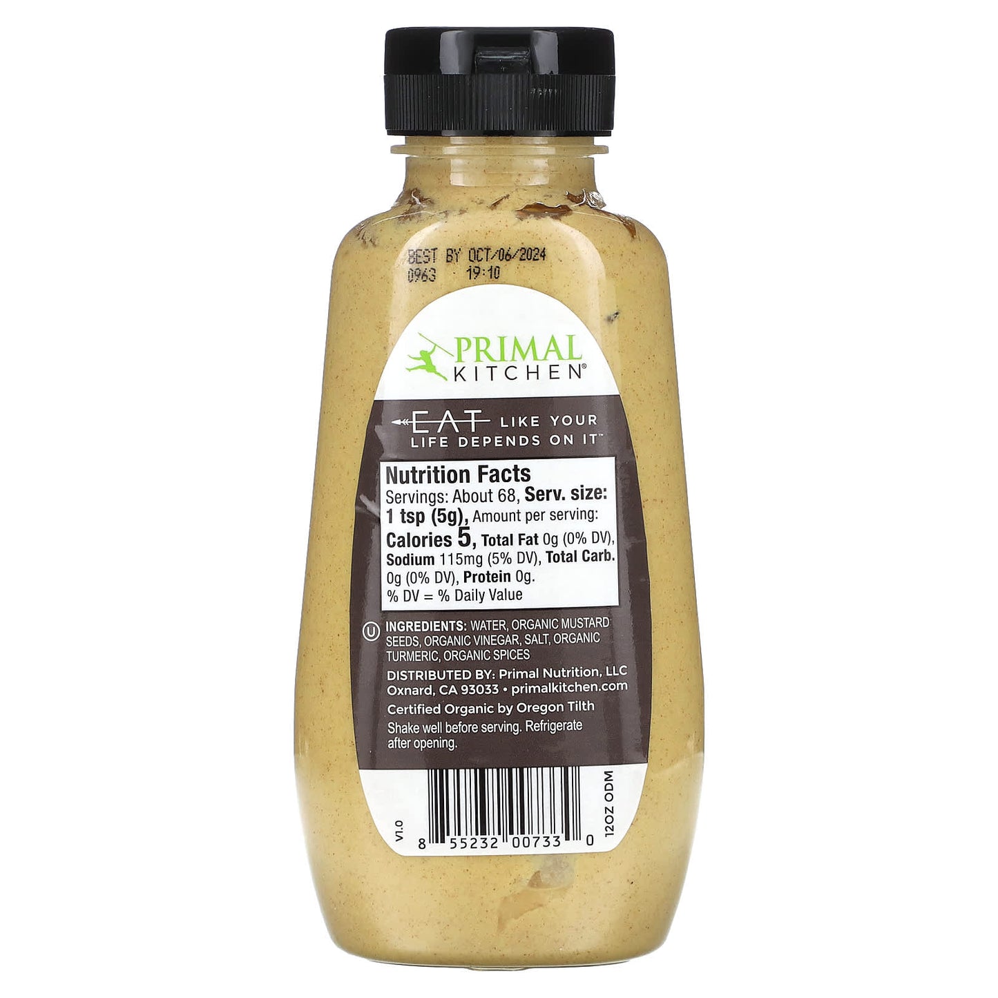 Primal Kitchen, Organic Dijon Mustard, 12 oz (340 g) - Image 2