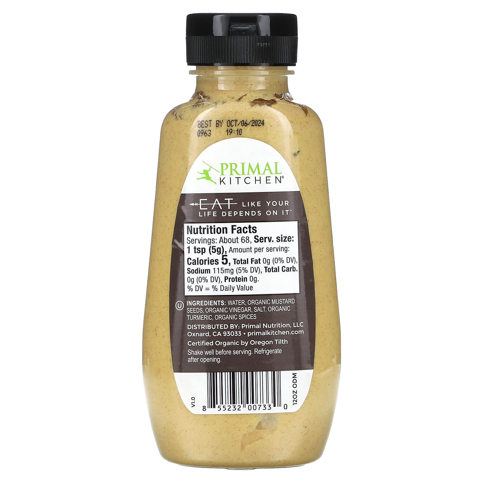 Primal Kitchen, Organic Dijon Mustard, 12 oz (340 g) - Image 2