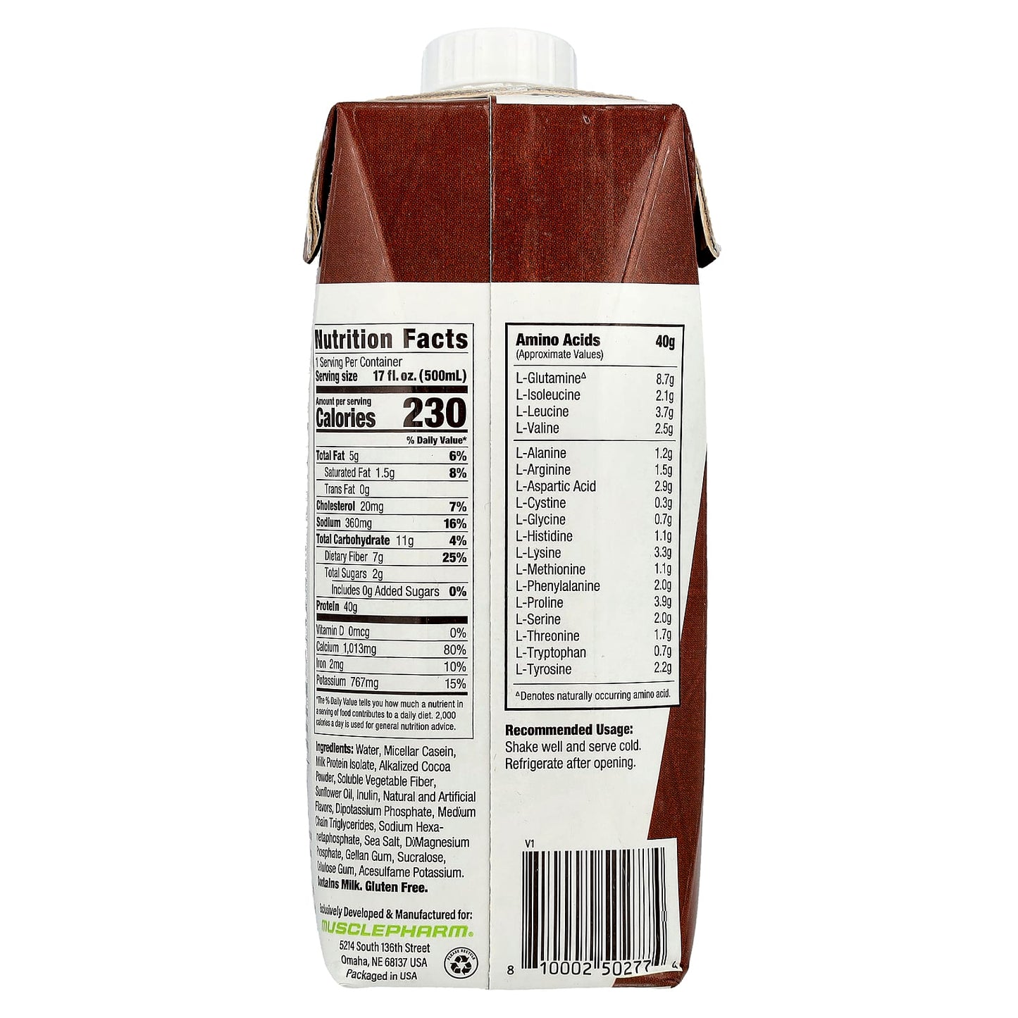 MusclePharm, Combat Ready™ Protein Shake, Chocolate Fudge, 17 fl oz (500 ml) - Image 2