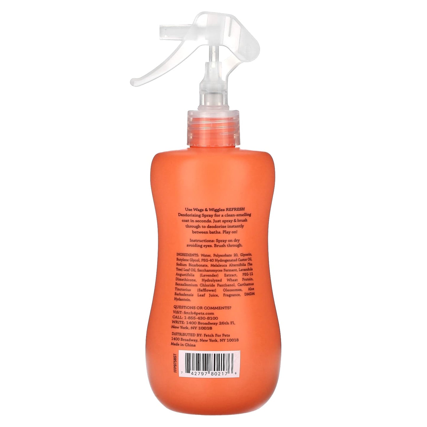 Wags & Wiggles, Refresh Deodorizing Spray, Zesty Grapefruit, 12 fl oz (355 ml) - Image 2