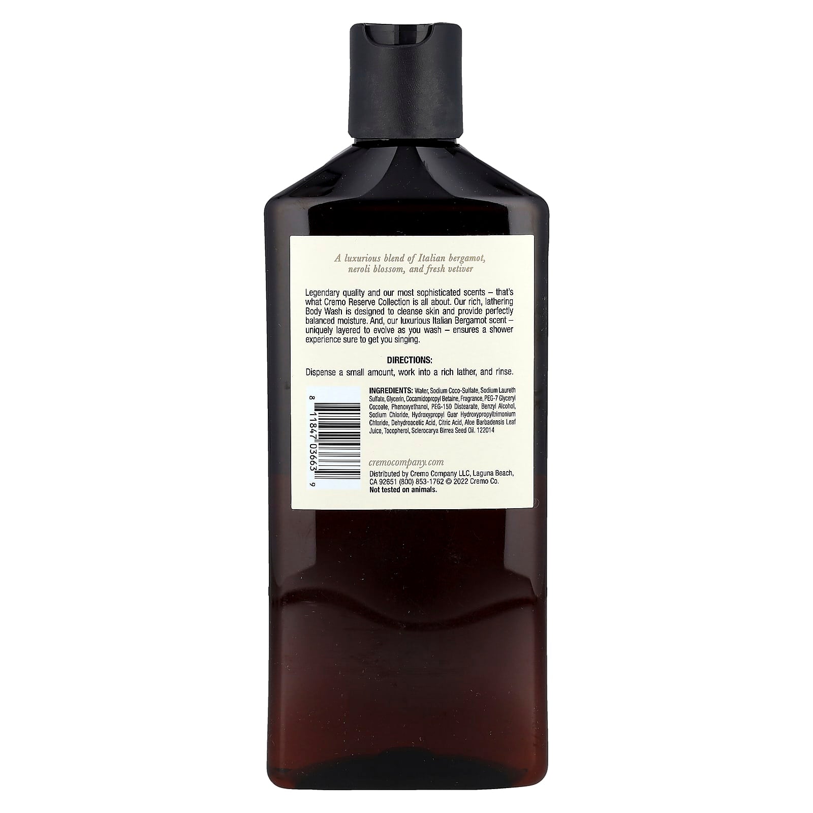 Cremo Italian Bergamot Body Wash, 16 fl oz Shower Experience - Image 2