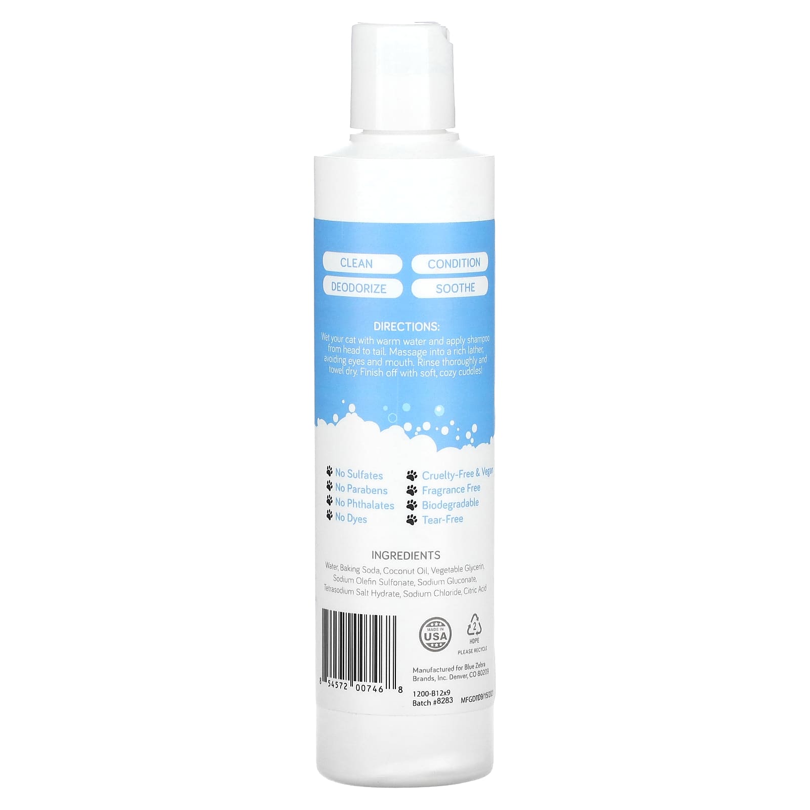 Mighty Mutt, Mighty Meow, Hypoallergenic Cat Shampoo, Fragrance Free, 9 fl oz (266 ml) - Image 2