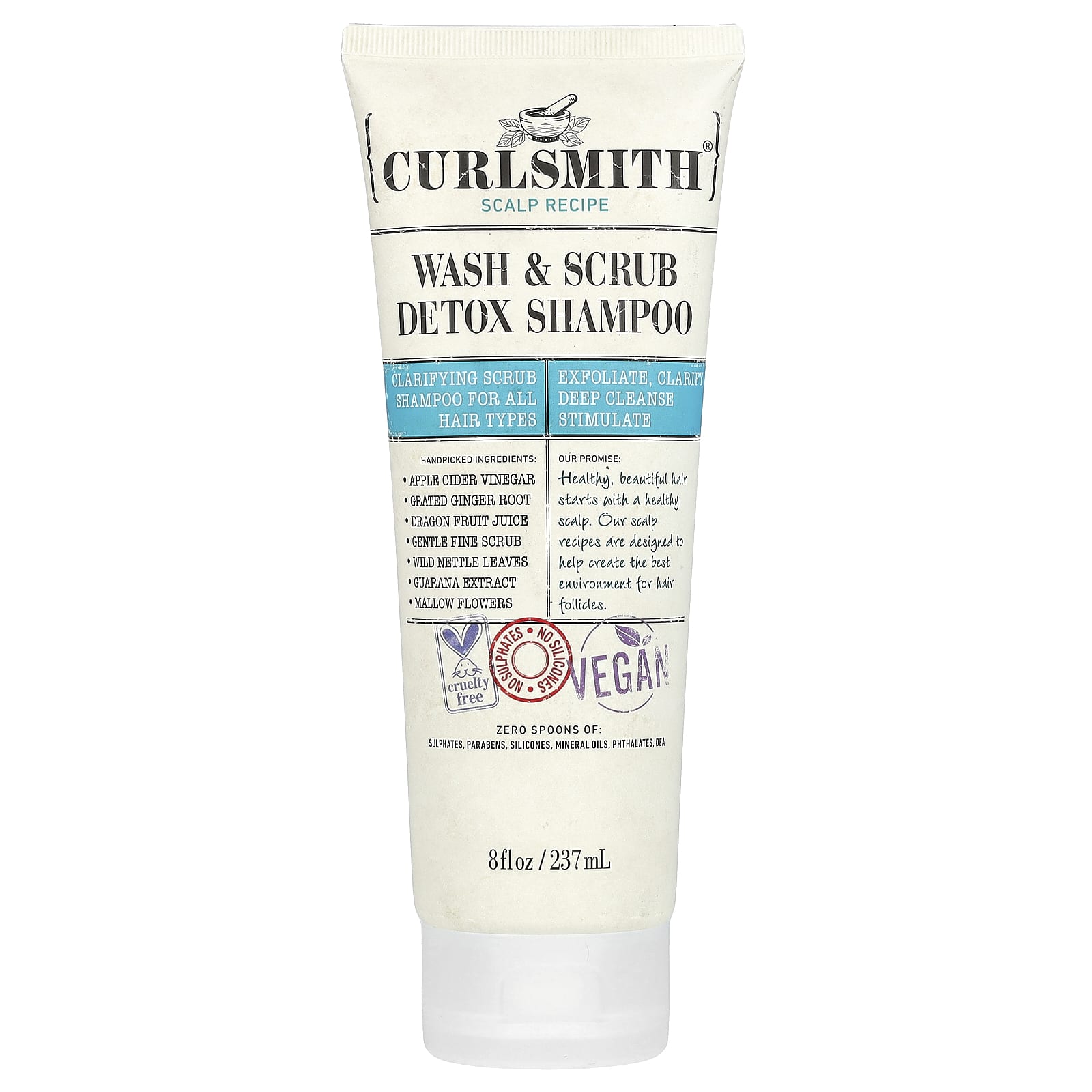 Curlsmith Clarifying Detox Shampoo for All Hair Types | 8 fl oz - Image 1