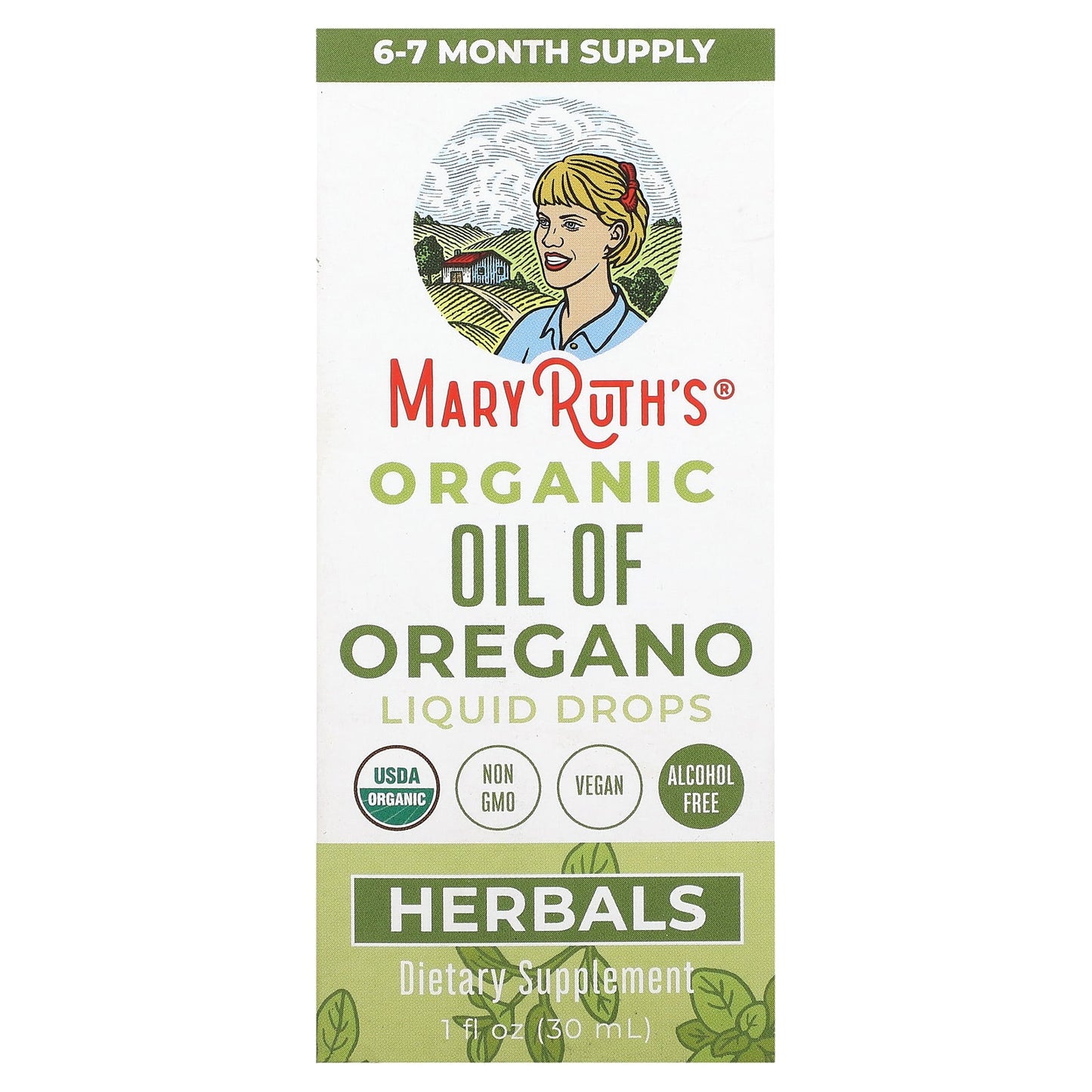 MaryRuth's, Organic Oil of Oregano Liquid Drops, 34 mg, 1 fl oz (30 ml)