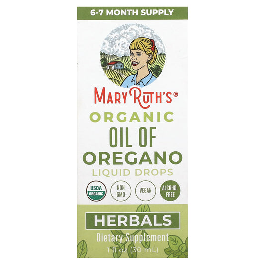 MaryRuth's, Organic Oil of Oregano Liquid Drops, 34 mg, 1 fl oz (30 ml)