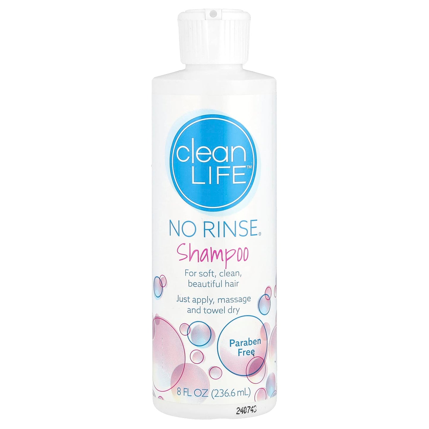CleanLife No Rinse Shampoo, Paraben Free, 8 fl oz (236.6 ml) - Image 1