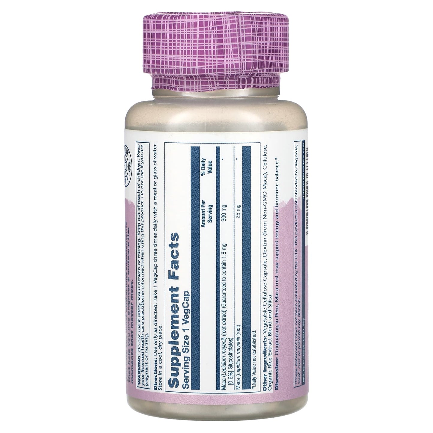 Solaray, Vital Extracts, Maca, 60 VegCaps - Image 2