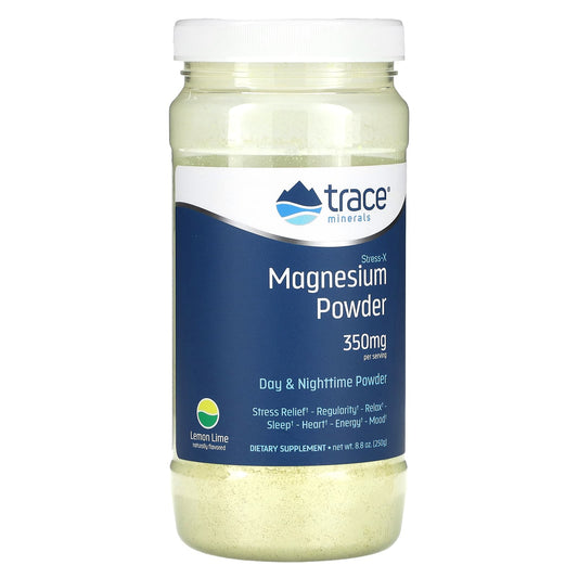 Trace, Stress-X, Magnesium Powder, Lemon Lime, 8.8 oz (250 g) - Image 1