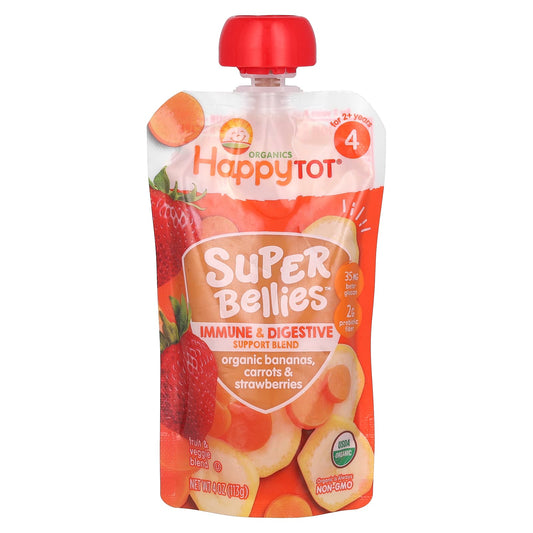 Happy Family Organics, Organic Toddler Pouch - Banana, Carrot & Strawberry - Image 1