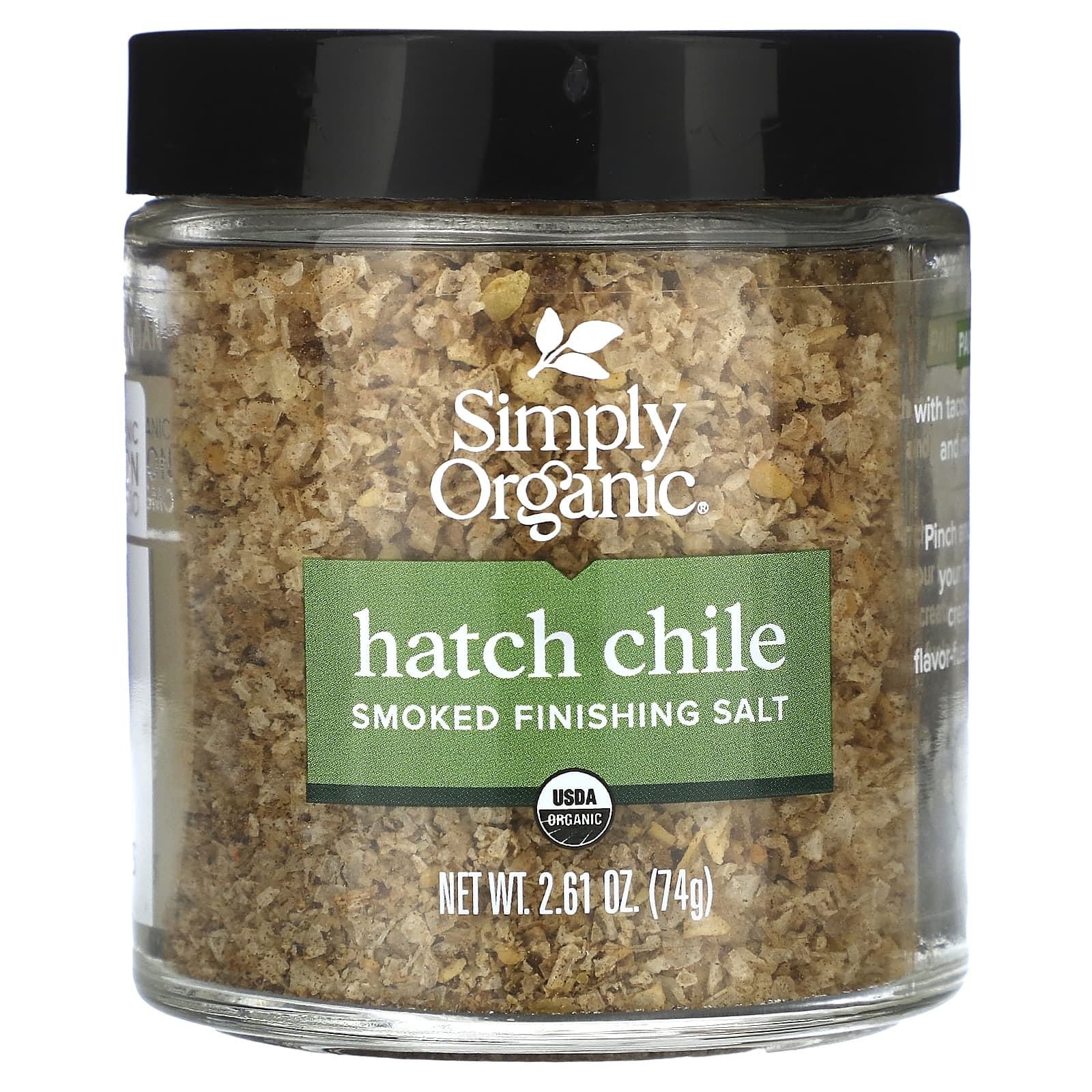 Simply Organic, Smoked Finishing Salt, Hatch Chile, 2.61 oz (74 g) - Image 1