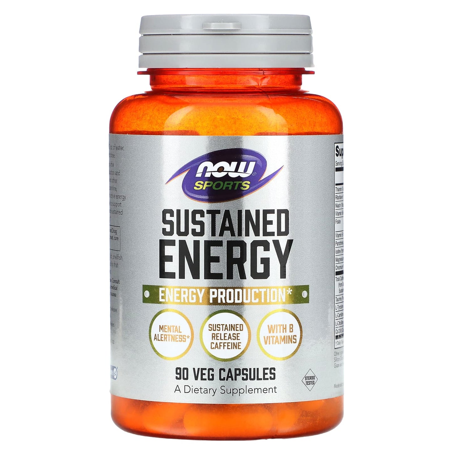 NOW Foods, Sustained Energy, 90 Veg Capsules - Image 1