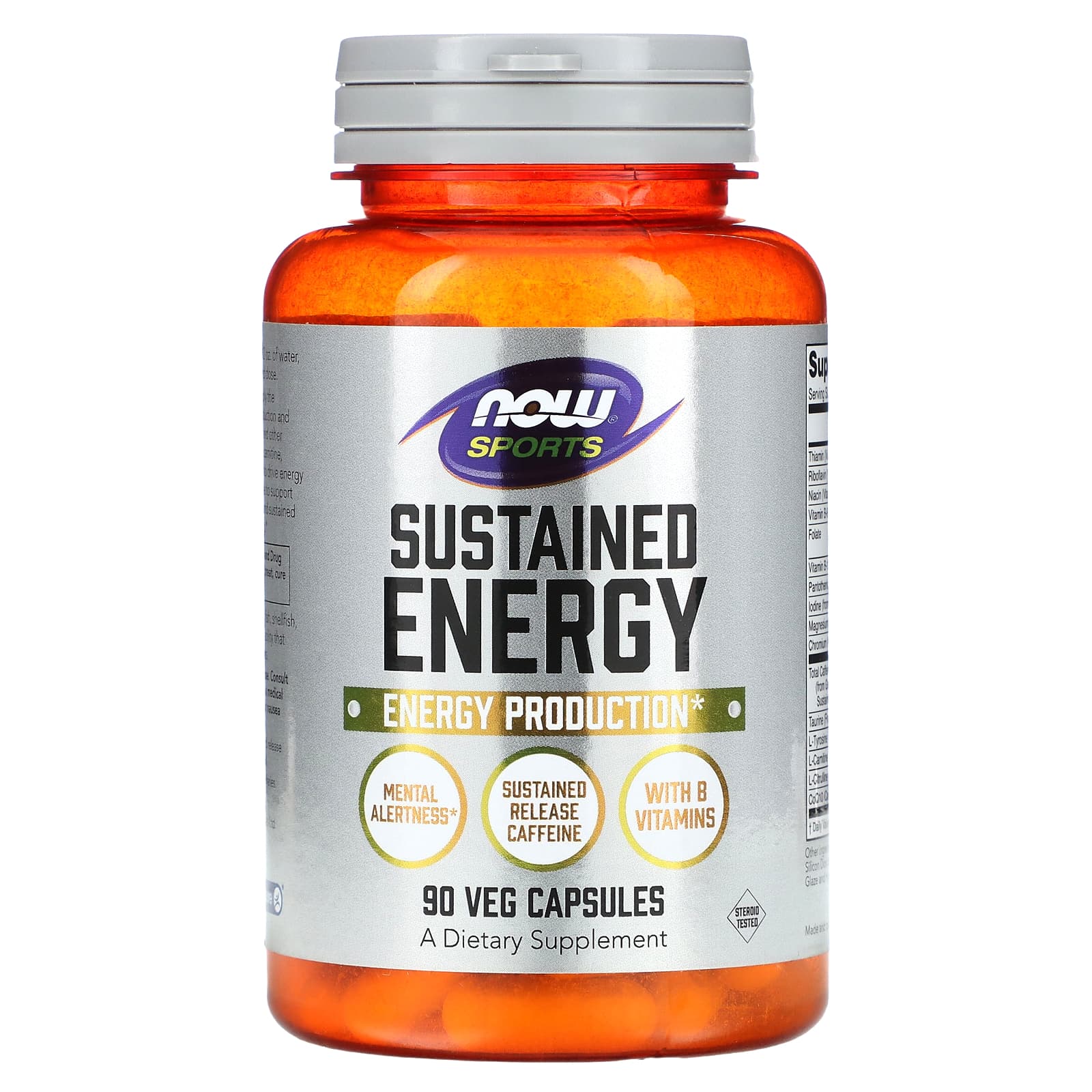 NOW Foods, Sustained Energy, 90 Veg Capsules - Image 1