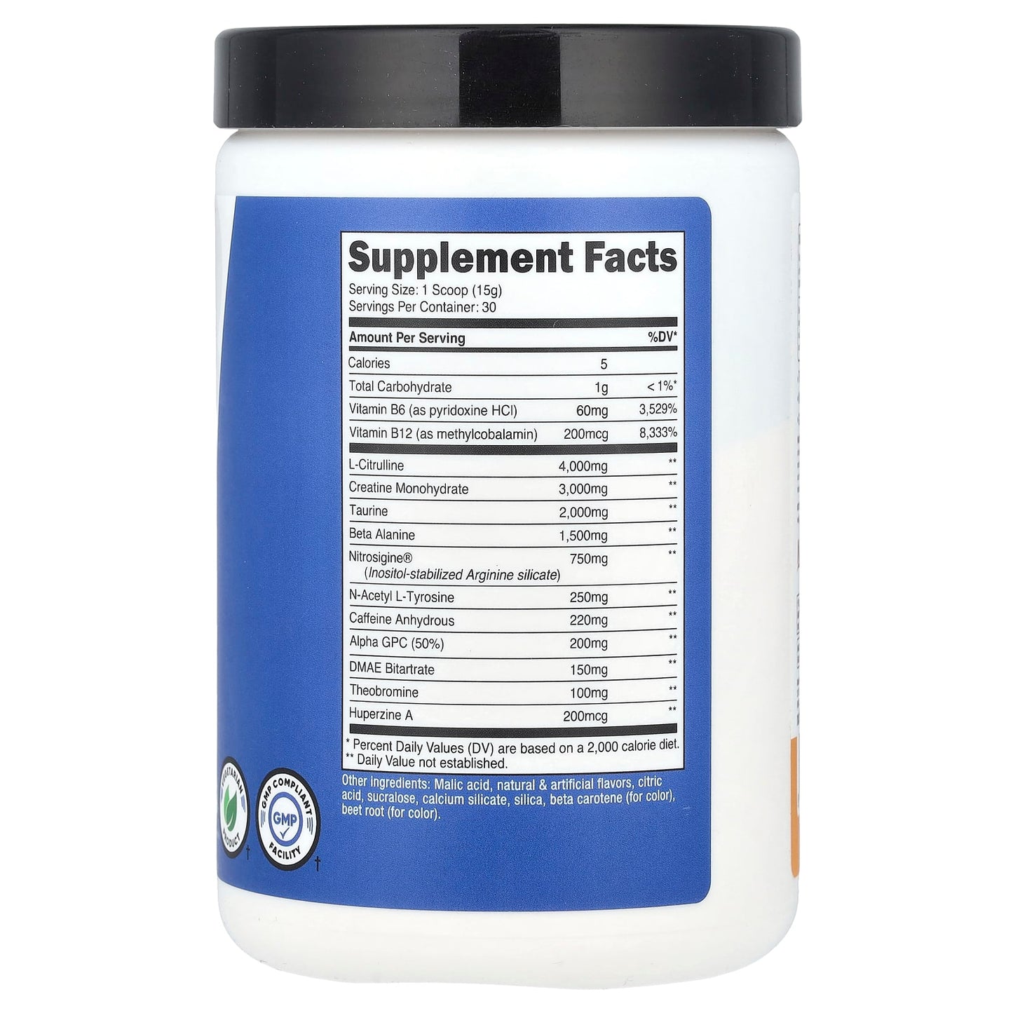 Nutricost, Performance, Pre-C, Pre-Workout Complex With Creatine, Peach Mango, 1 lb (450 g) - Image 2