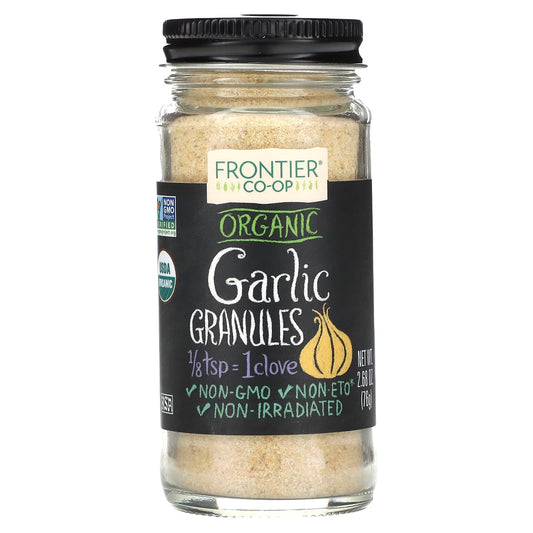 Frontier Co-op Organic Garlic Granules, 2.68 oz (76g) | Non-GMO & USDA Organic - Image 1