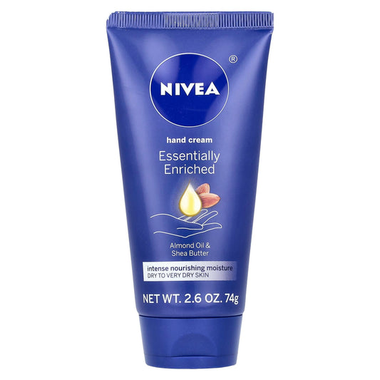 Nivea, Essentially Enriched Hand Cream, Almond Oil & Shea Butter, 2.6 oz (74 g) - Image 1