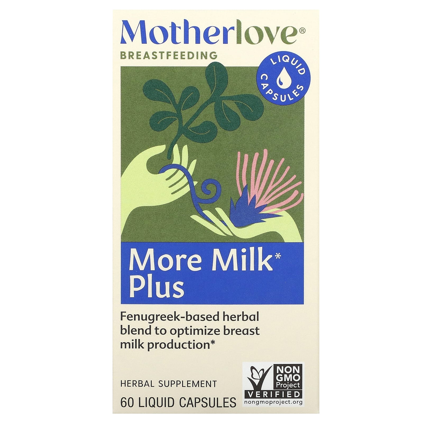 Motherlove, Breastfeeding, More Milk Plus, 60 Liquid Capsules - Image 1