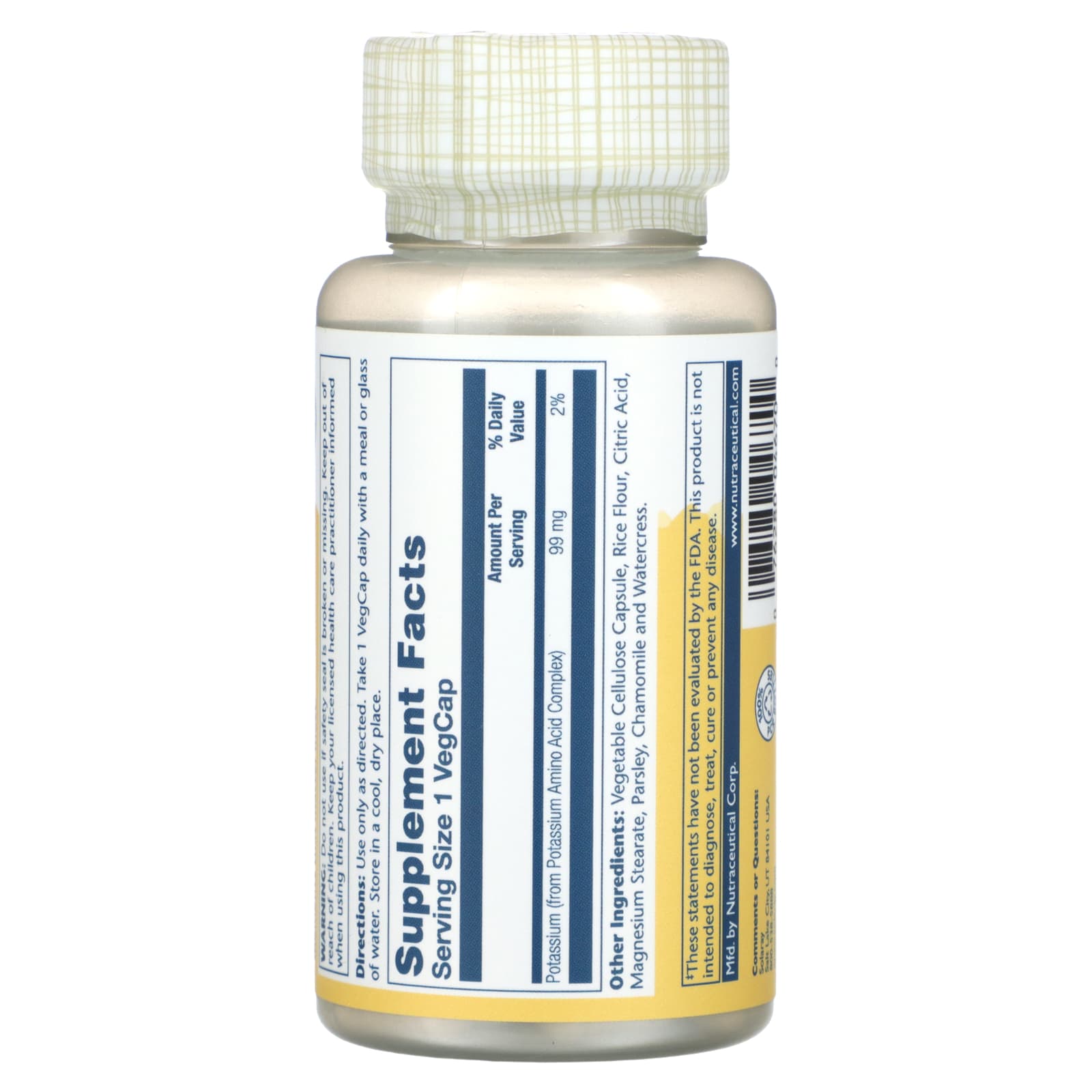 Solaray, Potassium, 99 mg, 100 VegCaps - Image 2