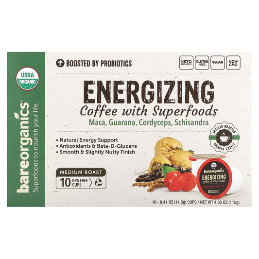 BareOrganics USDA Organic Superfoods Coffee | Boost Energy Naturally - Image 1