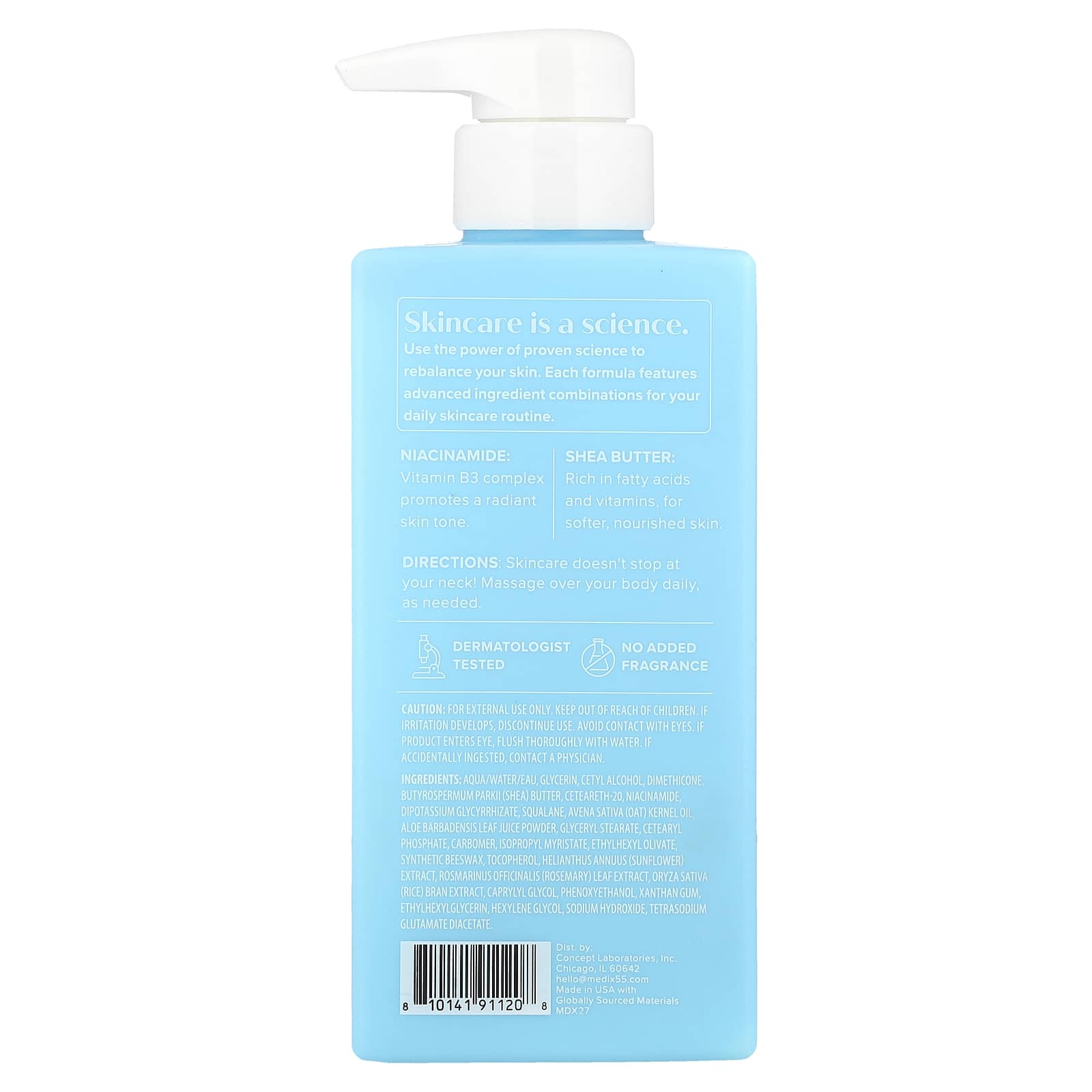 Medix 5.5, Body Cream, Niacinamide + Shea Butter, 15 fl oz (444 ml) - Image 2