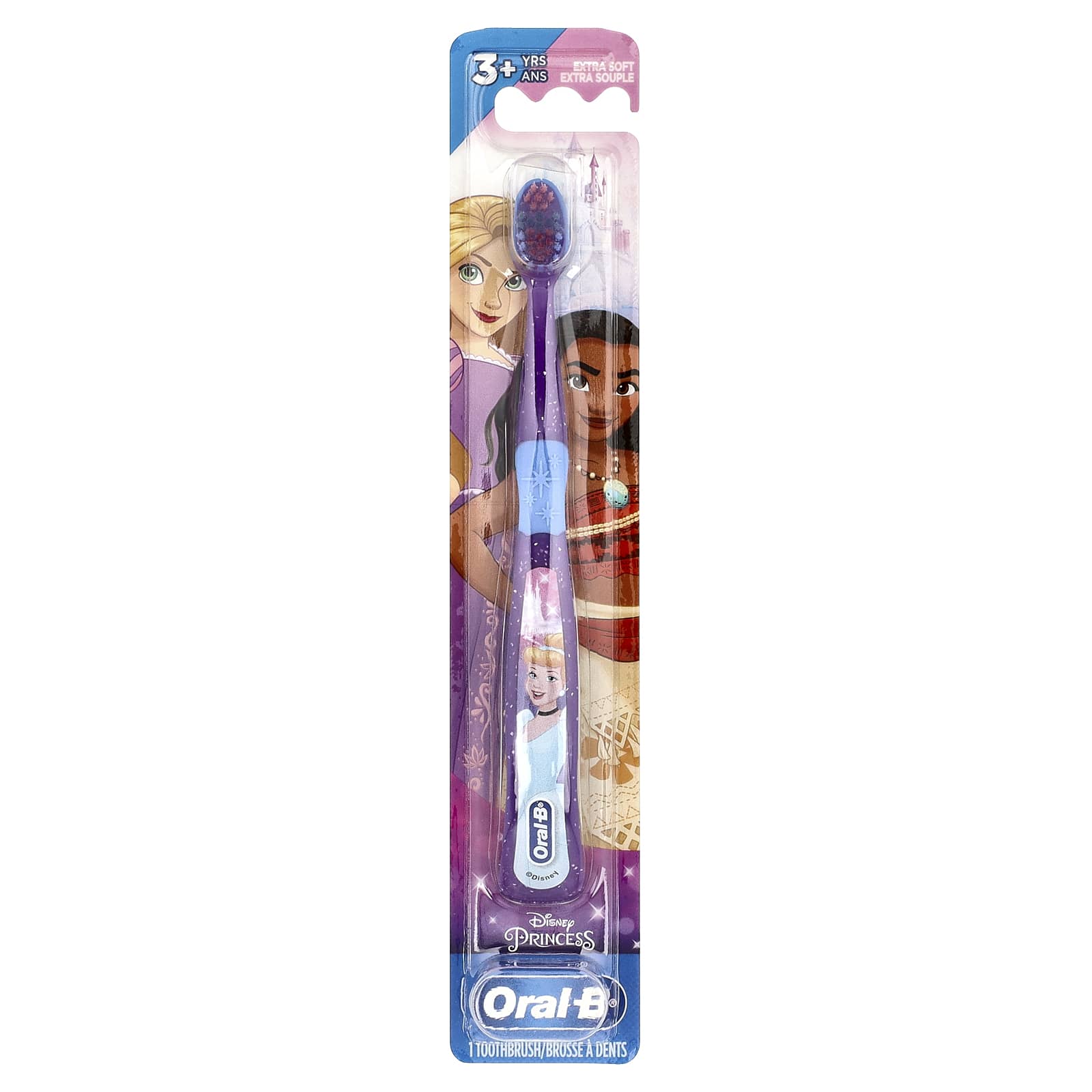 Oral-B, Toothbrush, Extra Soft, 3+ Yrs, Disney Princess, 1 Toothbrush - Image 1