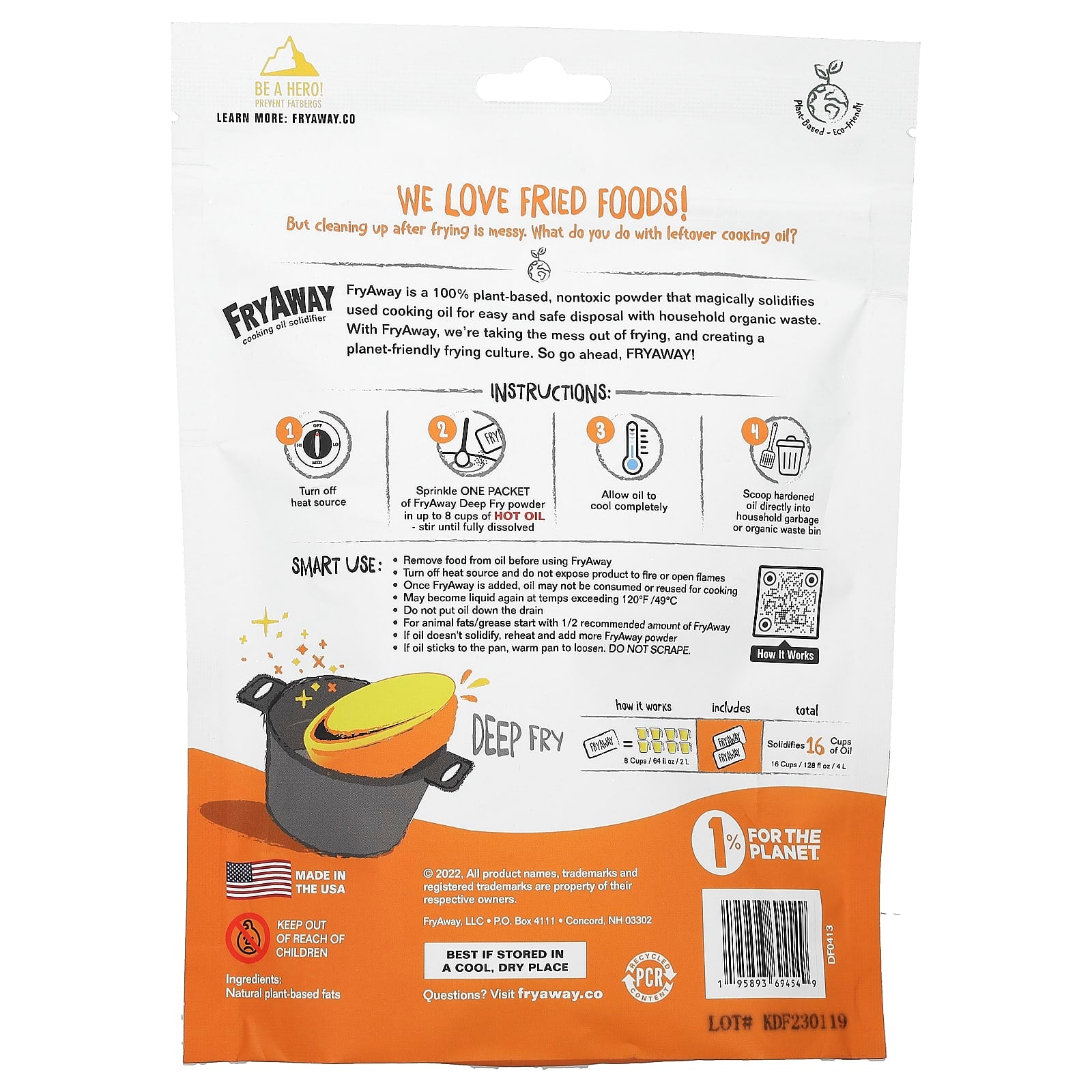 Transform Cooking Oil into Solid Waste with Eco-Friendly FryAway - Image 2