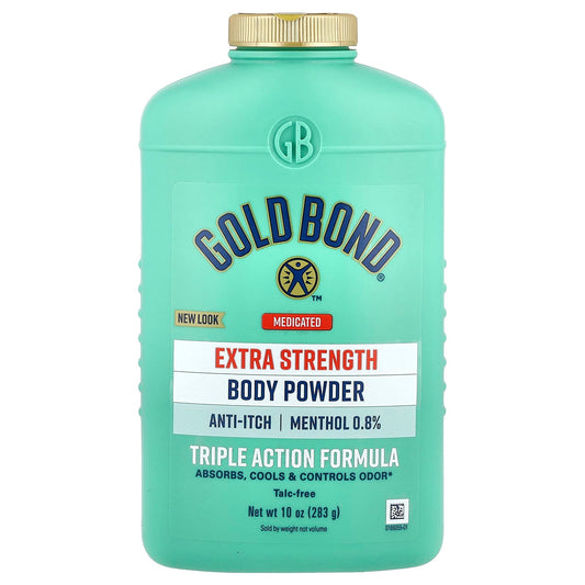 Gold Bond Extra Strength Medicated Body Powder, 10 oz, Talc Free - Image 1