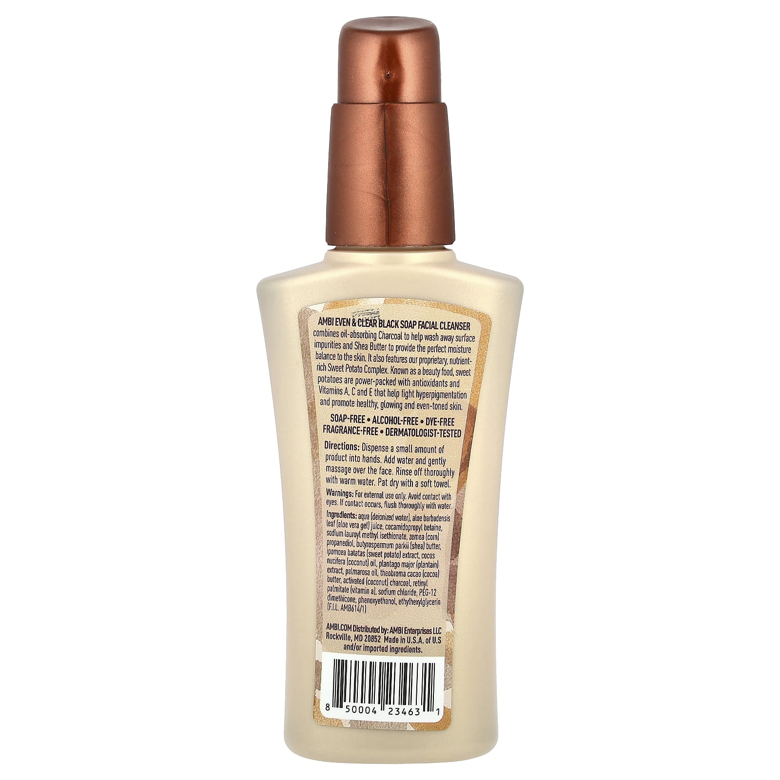Even & Clear Black Soap Facial Cleanser, Fragrance-Free, 3.5 fl oz - Image 2