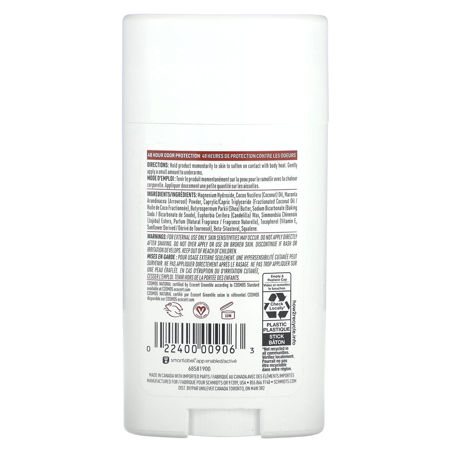 Schmidt's, Natural Deodorant, Clean Coconut, 2.65 oz (75 g) - Image 2