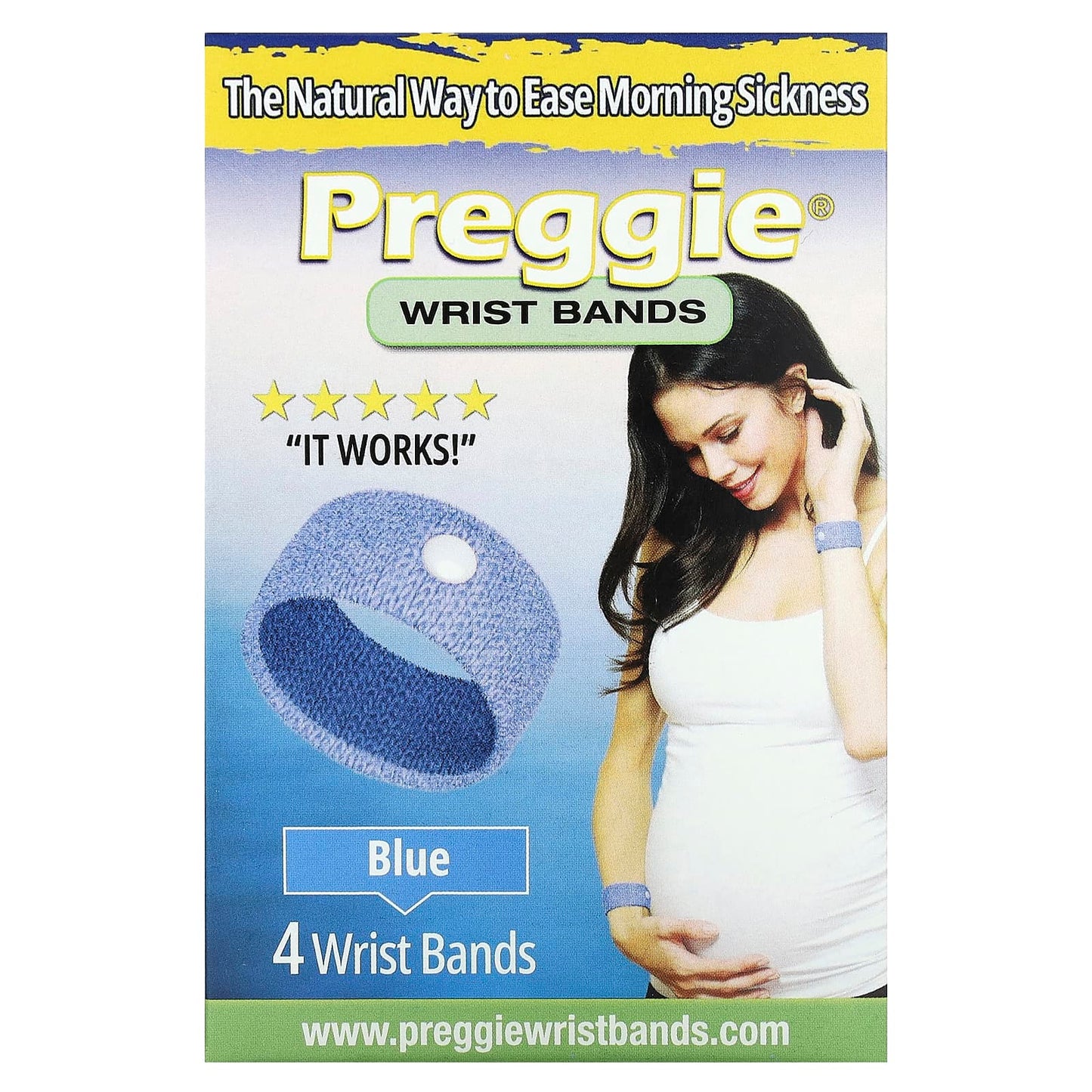 Preggie, Wrist Bands, Blue, 4 Wrist Bands - Image 1