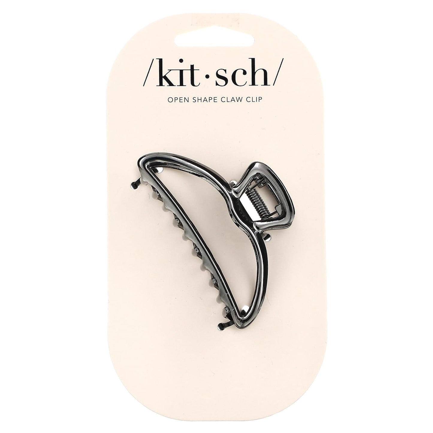 Kitsch, Open Shape Claw Clip, Hematite, 1 Clip - Image 1