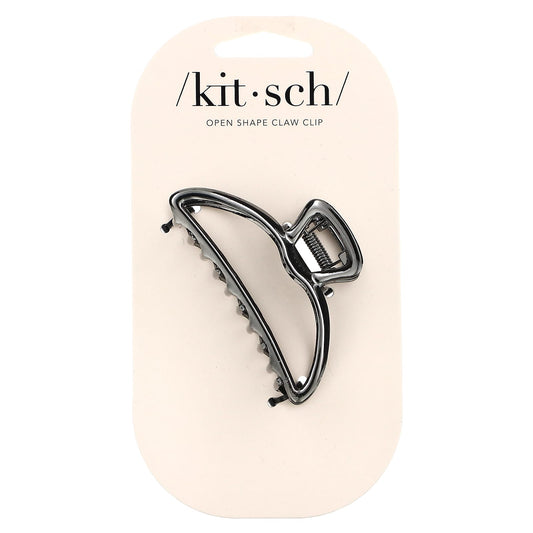 Kitsch, Open Shape Claw Clip, Hematite, 1 Clip - Image 1