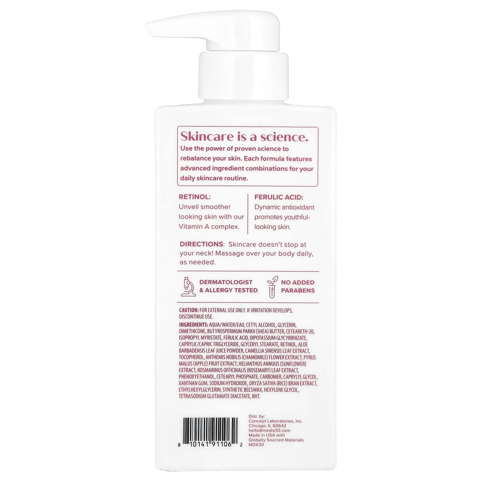 Medix 5.5, Body Cream, Age Rewind, Retinol + Ferulic Acid, 15 fl oz (444 ml) - Image 2