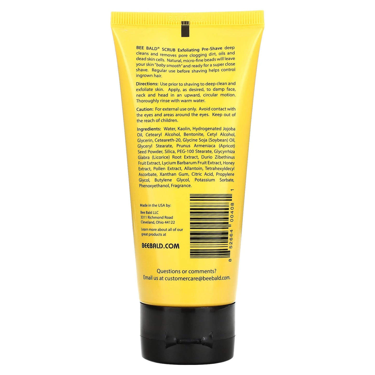 Bee Bald Exfoliating Pre-Shave Scrub for Smooth Skin, 3 fl oz - Image 2