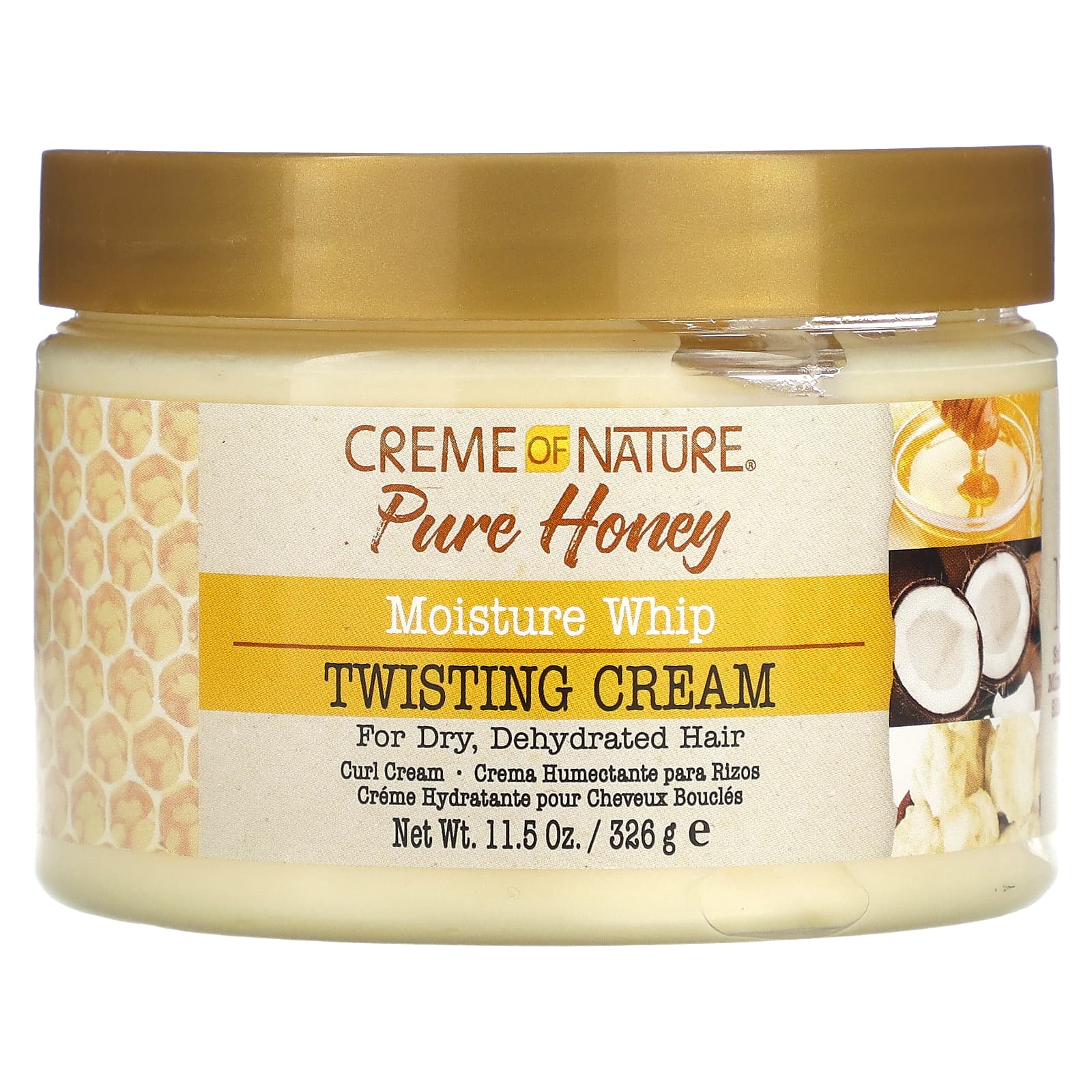 Creme of Nature Pure Honey Moisture Whip for Dry, Dehydrated Hair - 11.5 oz - Image 1
