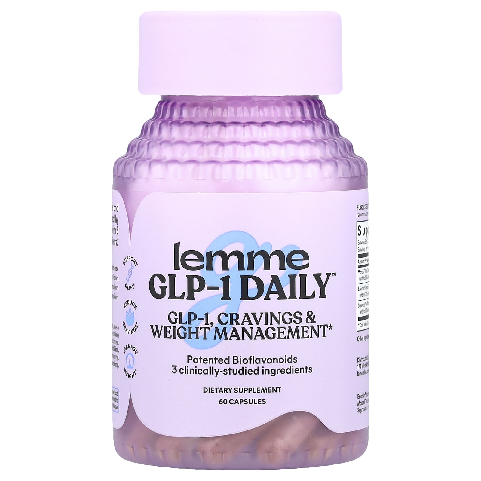 Lemme, GLP-1 Daily™, Weight Management, Cravings & Fat Burner, 60 Capsules - Image 1