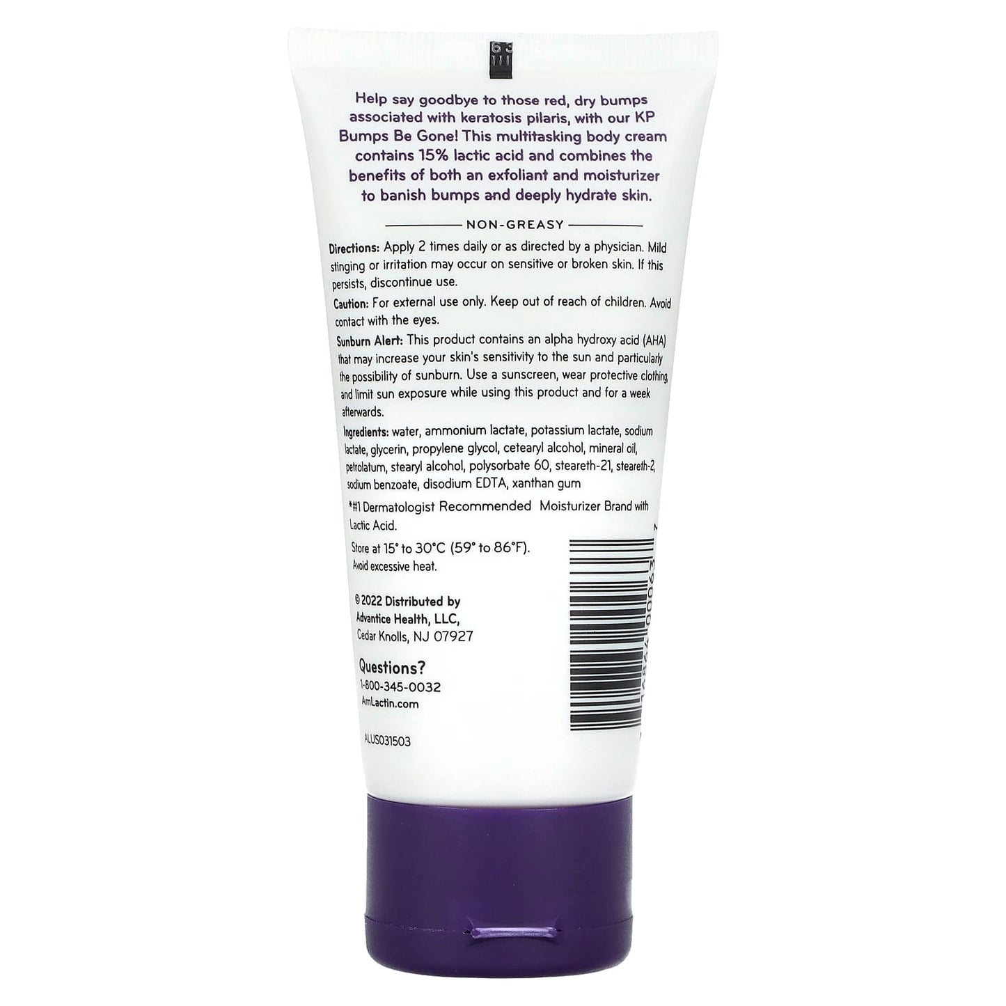 Exfoliate & Hydrate Dry Skin with AmLactin KP Bumps Be Gone Cream - Image 2