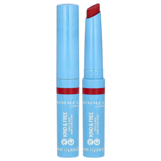 Rimmel London, Kind & Free, Tinted Lip Balm, 005 Turbo Red, 0.05 oz (1.7 g) - Image 1