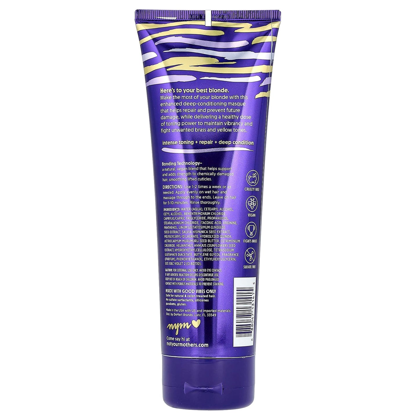 Not Your Mother's, Blonde Moment, Tone & Repair Purple Mask, 8 fl oz (237 ml) - Image 2