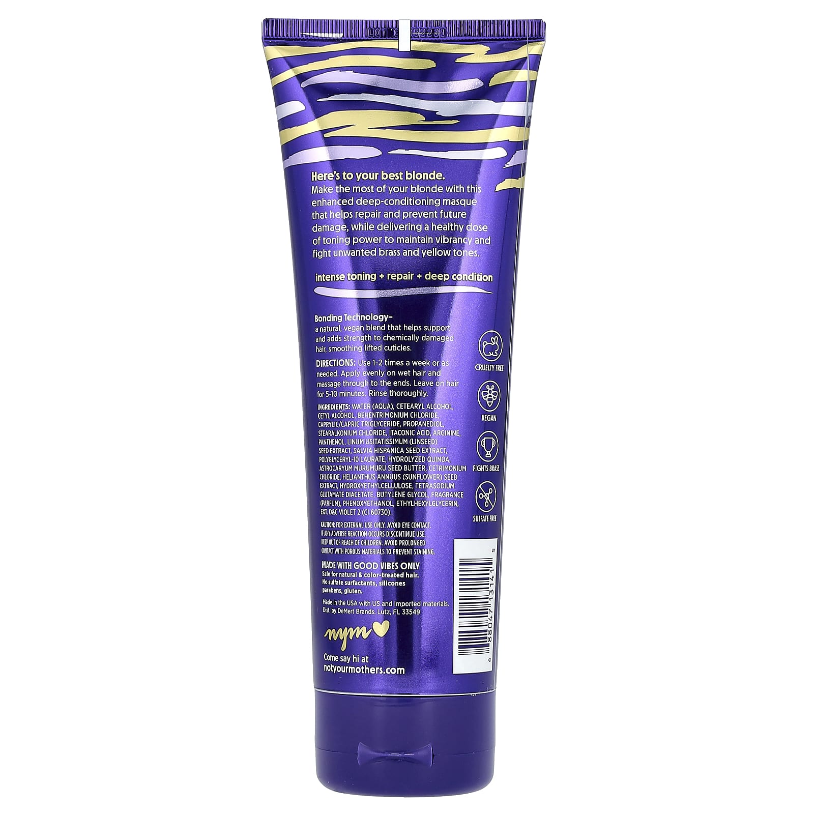 Not Your Mother's, Blonde Moment, Tone & Repair Purple Mask, 8 fl oz (237 ml) - Image 2