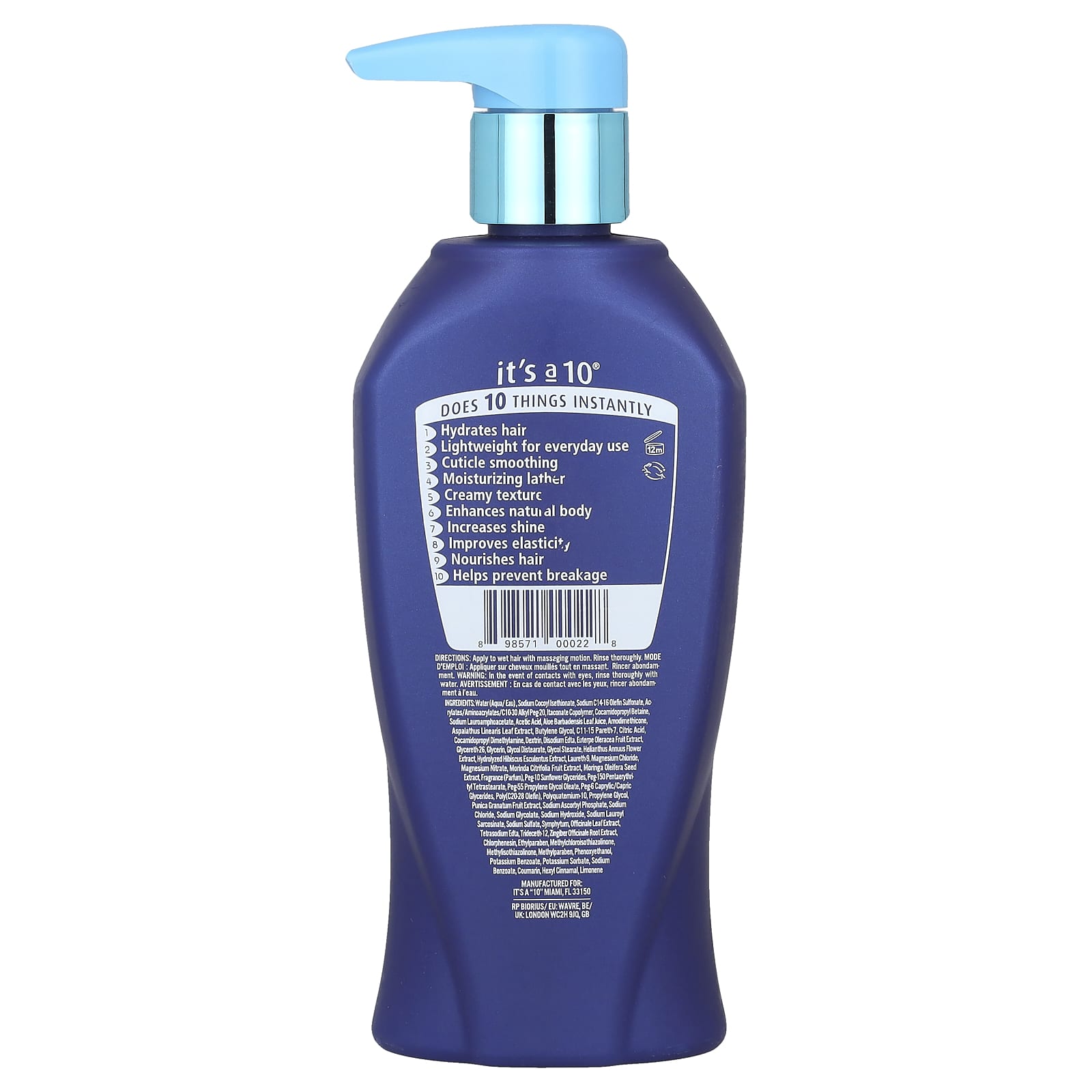 Miracle Moisture Shampoo by It's a 10 - Hydrate & Shine Hair - Image 2
