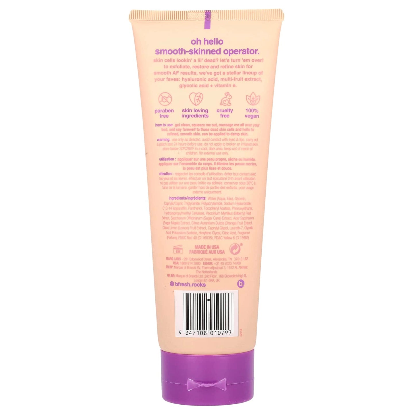 Exfoliate & Refine with b.fresh Smooth AF Body Serum 8oz - Image 2