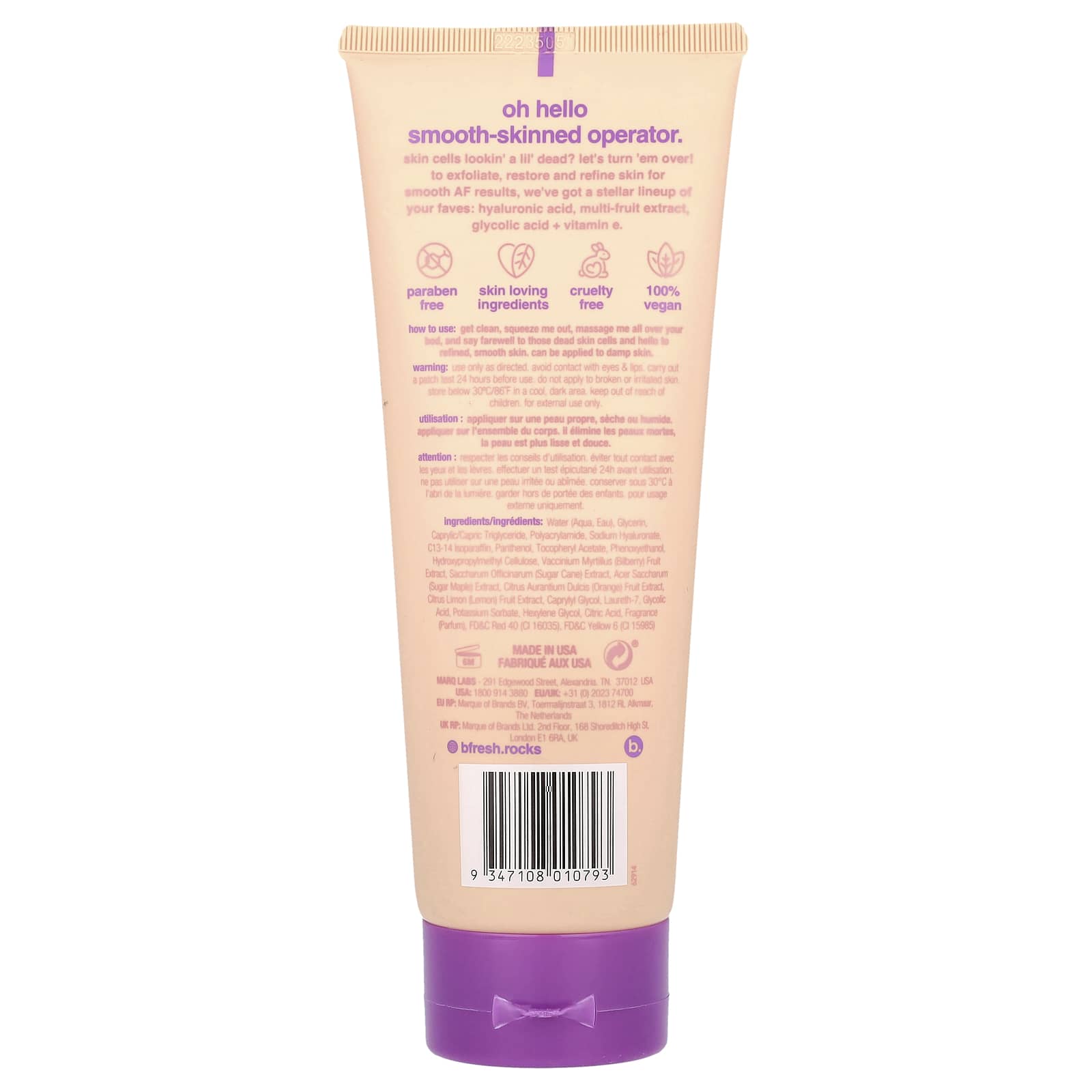 Exfoliate & Refine with b.fresh Smooth AF Body Serum 8oz - Image 2