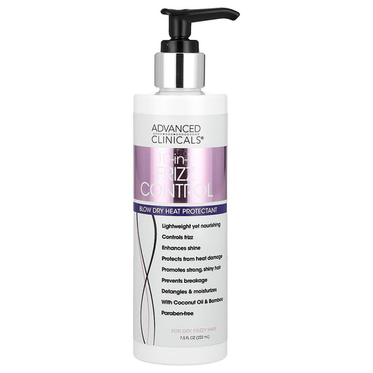 10-in-1 Frizz Control Heat Protectant Spray | Advanced Clinicals - Image 1