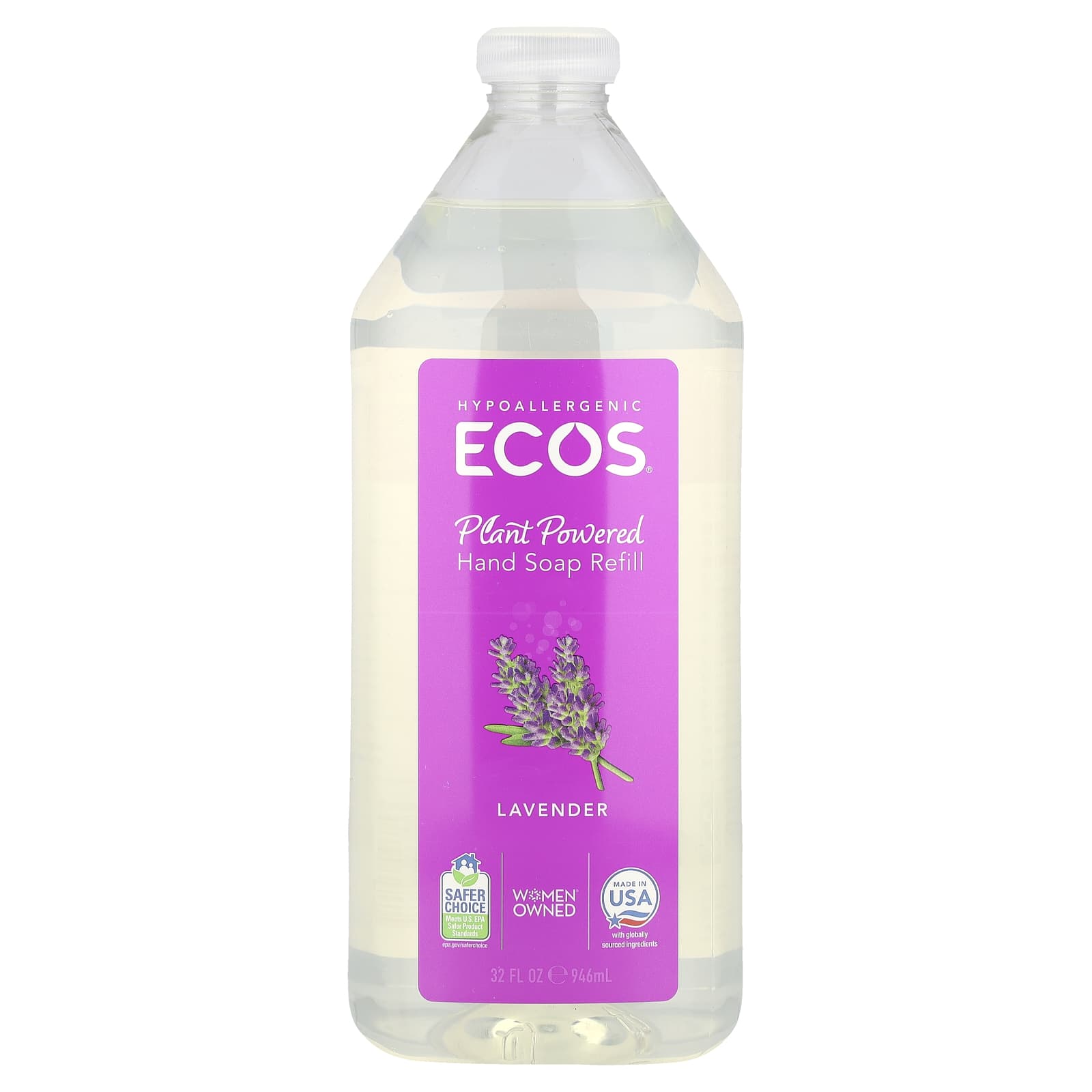 Lavender Hand Soap Refill, 32 fl oz, Eco-Friendly & Cruelty-Free - Image 1