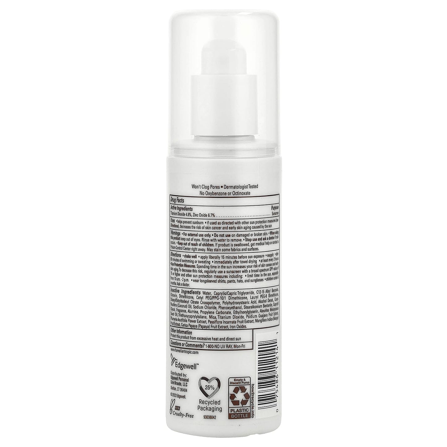 Hawaiian Tropic Mineral Sunscreen Lotion, SPF 50, 3.4 fl oz - Image 2